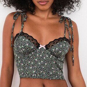 For Love and Lemons Strawberry Floral Bustier Size Medium